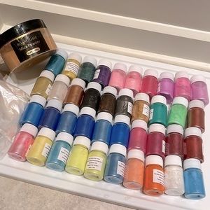 42-Piece Mica Powder Resin Epoxy Art Makeup Mica Pigment Art Canvas Supplies